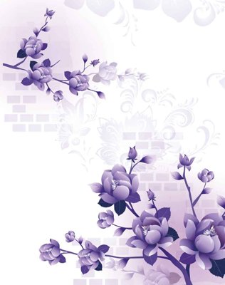 Tải file Tranh dán tường 3D hoa nghệ thuật hiện đại #107 (gốc) in tranh tráng gương