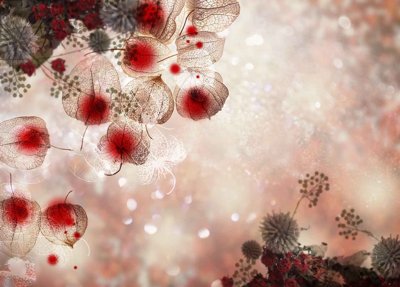 File gốc in tráng gương Tranh dán tường 3D hoa nghệ thuật hiện đại #194 chi tiết