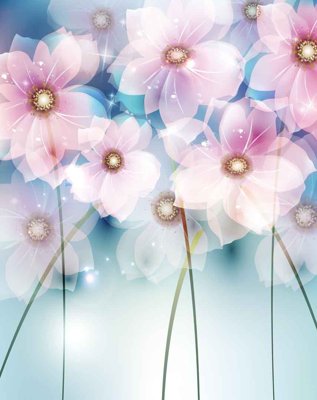 Tải file Tranh dán tường 3D hoa nghệ thuật hiện đại #213 (gốc) làm file thiết kế