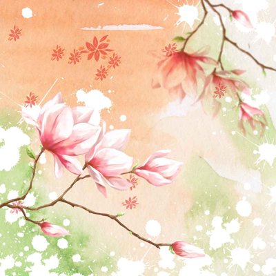 File ảnh Tranh dán tường 3D hoa nghệ thuật hiện đại #79 (gốc) trang trí khách sạn