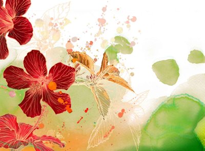 File in ấn chuyên nghiệp Tranh dán tường 3D hoa nghệ thuật hiện đại #83 (file gốc)