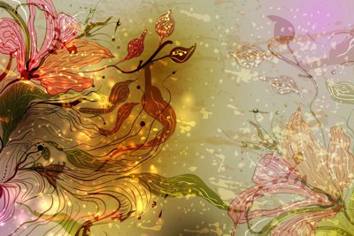 File gốc Tranh dán tường 3D hoa nghệ thuật hiện đại #97 (cho in 3D) độc đáo