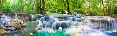 File tranh in trần 3D Tranh dán tường 3D phong cảnh thác nước đẹp #3 (ảnh gốc)