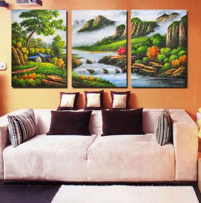 File in trần Tranh ghép phong cảnh treo tường trang trí phòng #37 (file gốc) phong thủy