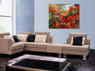 File in trần Tranh ghép phong cảnh treo tường trang trí phòng #49 (bản gốc) mây trời