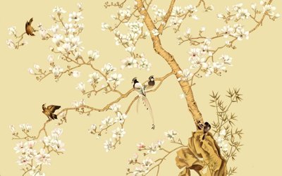 File gốc Tranh hoa nổi 3D - Tranh hoa dán tường 3D #101 (in lụa) cao cấp