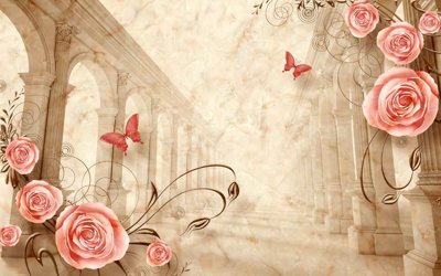 Tải về file gốc Tranh hoa nổi 3D - Tranh hoa dán tường 3D #111 (dùng cho in quảng cáo)