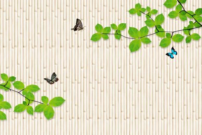 File gốc Tranh hoa nổi 3D - Tranh hoa dán tường 3D #118 (in tráng gương) nghệ thuật