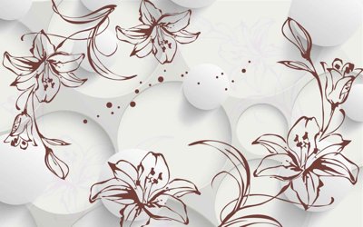 File gốc Tranh hoa nổi 3D - Tranh hoa dán tường 3D #13 (chuẩn CMYK) cho nhà in