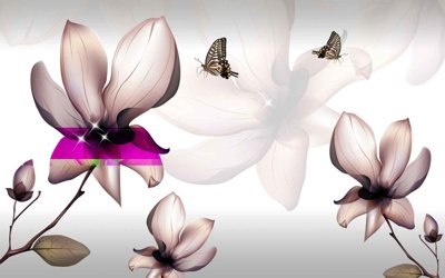 Download file Tranh hoa nổi 3D - Tranh hoa dán tường 3D #39 (gốc) in mica cao cấp