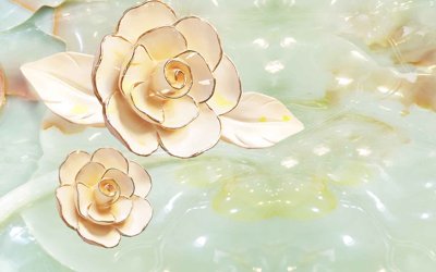 Download file gốc Tranh hoa nổi 3D - Tranh hoa dán tường 3D #43 (in mica) trang trí