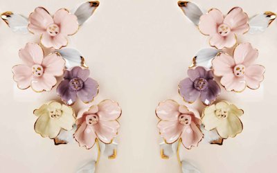 File tranh Tranh hoa nổi 3D - Tranh hoa dán tường 3D #58 (gốc) in vải canvas