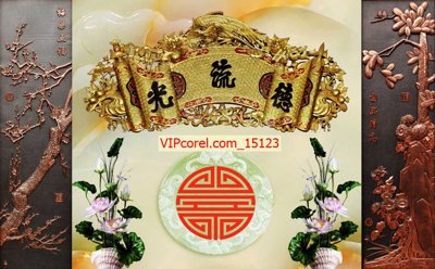 File ảnh gốc Tranh phòng thờ, bàn thờ, mâm ngũ quả file PSD 15123 (chuyên in mica)