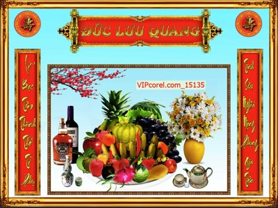 Cung cấp file tranh gốc Tranh phòng thờ, bàn thờ, mâm ngũ quả file PSD 15135 độc quyền