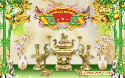 File tranh Tranh phòng thờ, bàn thờ, mâm ngũ quả file PSD 15138 (gốc) chủ đề thiên nhiên