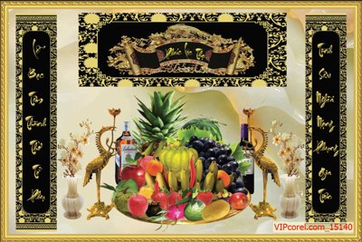 Tải file tranh Tranh phòng thờ, bàn thờ, mâm ngũ quả file PSD 15140 (ảnh gốc) ngay