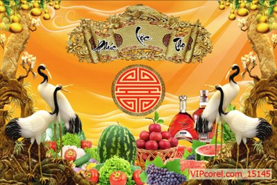 File tranh gốc Tranh phòng thờ, bàn thờ, mâm ngũ quả file PSD 15145 (sắc nét từng chi tiết)