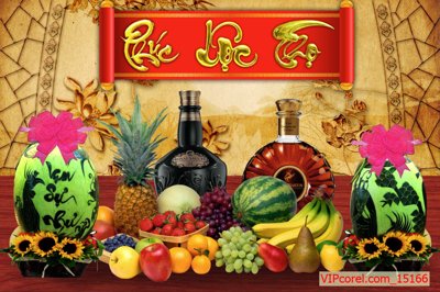 Download file Tranh phòng thờ, bàn thờ, mâm ngũ quả file PSD 15166 (gốc) in mica bàn thờ