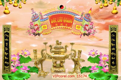 Tải file PSD Tranh phòng thờ, bàn thờ, mâm ngũ quả file PSD 15174 (nguyên layer) để in