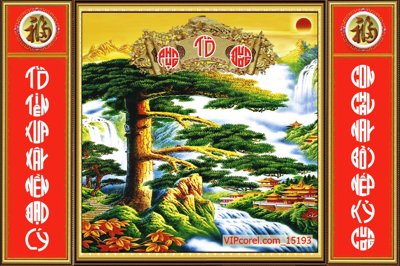 File in trần Tranh phòng thờ, bàn thờ, mâm ngũ quả file PSD 15193 (bản gốc) 5D