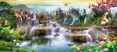 File in trần Tranh phong cảnh Sơn Thủy Hữu Tình đẹp #30 (file gốc) chủ đề vũ trụ