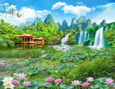 Download file Tranh phong cảnh Sơn Thủy Hữu Tình đẹp #43 (gốc) cho xưởng in