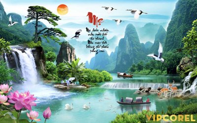 Tải file gốc Tranh phong thủy 3D - phong cảnh sơn thủy hữu tình #64 (in tráng gương) 3DFile gốc Tranh phong thủy 3D - phong cảnh sơn thủy hữu tình #64 (sẵn sàng in) chất lượng cao