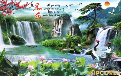 Tệp tin gốc Tranh phong thủy 3D - phong cảnh sơn thủy hữu tình #89 (dùng cho in) Tranh phong thủy 3D - phong cảnh sơn thủy hữu tình #89