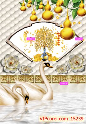 File tranh gốc Tranh tài lộc - Tranh tường 3D file PSD 15239 (bản quyền) Filetranh.com