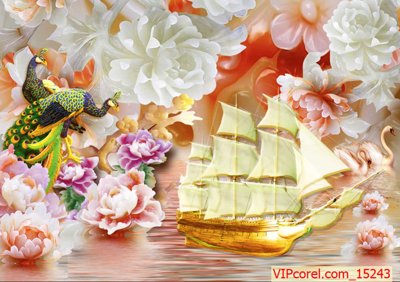 File gốc Tranh tài lộc - Tranh tường 3D file PSD 15243 (chuẩn CMYK) cho nhà in