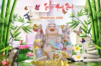 File tranh trang trí Tranh tài lộc - Tranh tường 3D file PSD 15259 (tải file gốc)