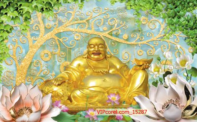 File ảnh Tranh tài lộc - Tranh tường 3D file PSD 15287 (gốc) trang trí khách sạn