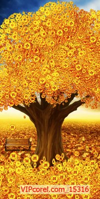 File tranh quảng cáo Tranh tài lộc - Tranh tường 3D file PSD 15316 (download file gốc)