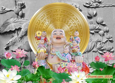 File gốc Tranh tài lộc - Tranh tường 3D file PSD 15324 cho in ấn và thiết kế