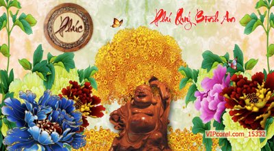 File tranh Tranh tài lộc - Tranh tường 3D file PSD 15332 (ảnh gốc) in trần 3D