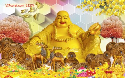 Tệp tin gốc Tranh tài lộc phật A di lạc file PSD 15274 (chất lượng) Tranh tài lộc phật A di lạc file PSD 15274