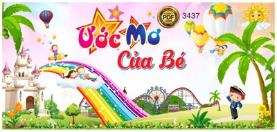 Mua file gốc Tranh tường Ước mơ của bé trường mầm non file corel (PSD) tại Filetranh.com