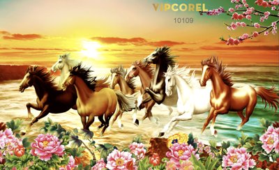 Tải xuống file tranh gốc Tranh tường Mã Đáo Thành Công - Tranh con ngựa #28 (PSD/TIFF)