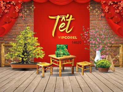 Tải file Tranh tiểu cảnh chụp ảnh tết xuân 2025 file corel (gốc) in ấn chất lượng