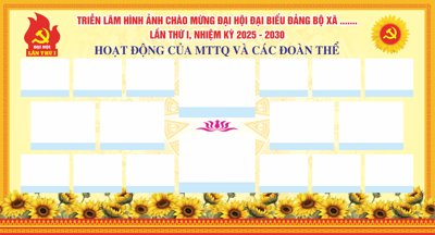 File gốc Triển lãm hình ảnh đại hội đại biểu Đảng bộ corel (chủ đề hiện đại) trang trí