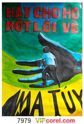 File tranh Tuyên truyền ma túy - hãy cho họ một lối về (ảnh gốc) độ nét vượt trội