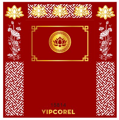 File gốc Vách CNC ốp tường sau bàn thờ #42 file corel (phong cách) cổ điển