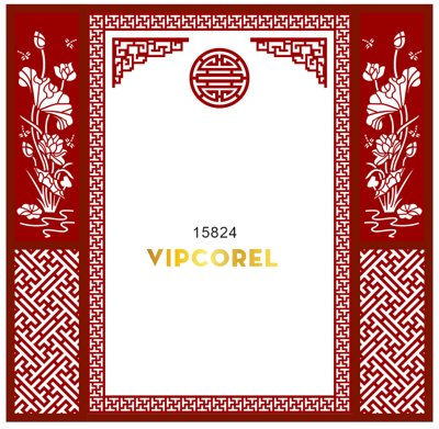 Ảnh gốc Vách CNC ốp tường sau bàn thờ #52 file corel (siêu chi tiết) để in ấn