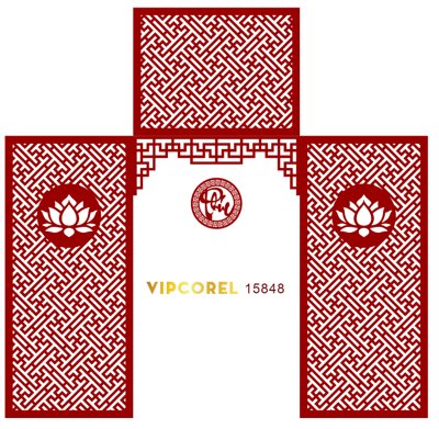 File ảnh Vách CNC ốp tường sau bàn thờ #74 file corel (gốc) trang trí khách sạn