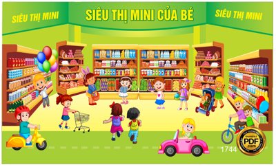 File in ấn [VIP] Tranh siêu thị mini của bé file PDF & CDR chuyên nghiệp