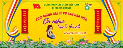 File gốc Vector Ơn Nghĩa Sinh Thành mừng Đại lễ Vu Lan tháng 7 (PNG) không nền chất lượng