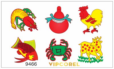 Tải file gốc Vector Bầu Cua 2024 file coreldraw x7 (in khổ lớn) không mờ