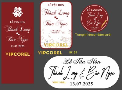 File tranh Vector Trang trí bảng tên wedding đám cưới file corel (gốc) in vải canvas