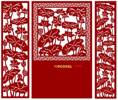 File tranh PSD Vector Vách ngăn CNC hoa sen phòng thờ #23 chất lượng cao