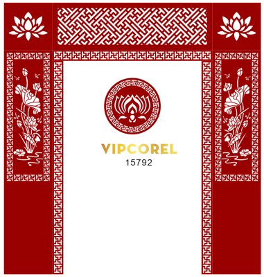 File gốc Vector Vách ngăn CNC phòng thờ #26 file corel (dành cho trang trí nội thất)